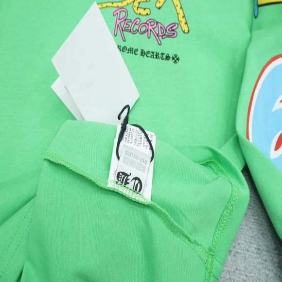 Chrome Hearts Yellow Letter Print Logo T-Shirt - Green Long Sleeve - Picture 2 of 13